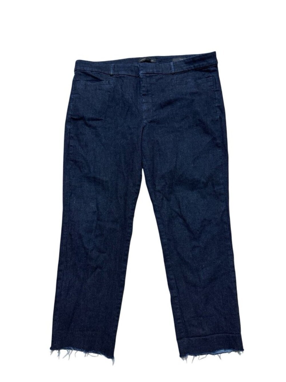 Banana Republic Sloan Jeans 14 Dark Wash Raw Hem Crop Stretch